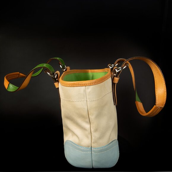 COACH Hampton Soho Canvas Tote Bag Cream - Picture 6 of 16